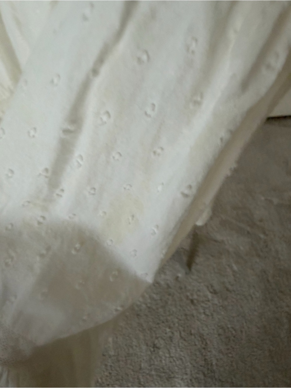 Anthropologie White Eyelet Lace Pintuck Peasant Blouse - Picture 4 of 4